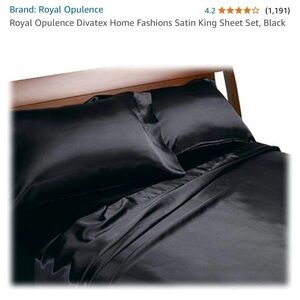 King 4 Piece Satin Sheet Set